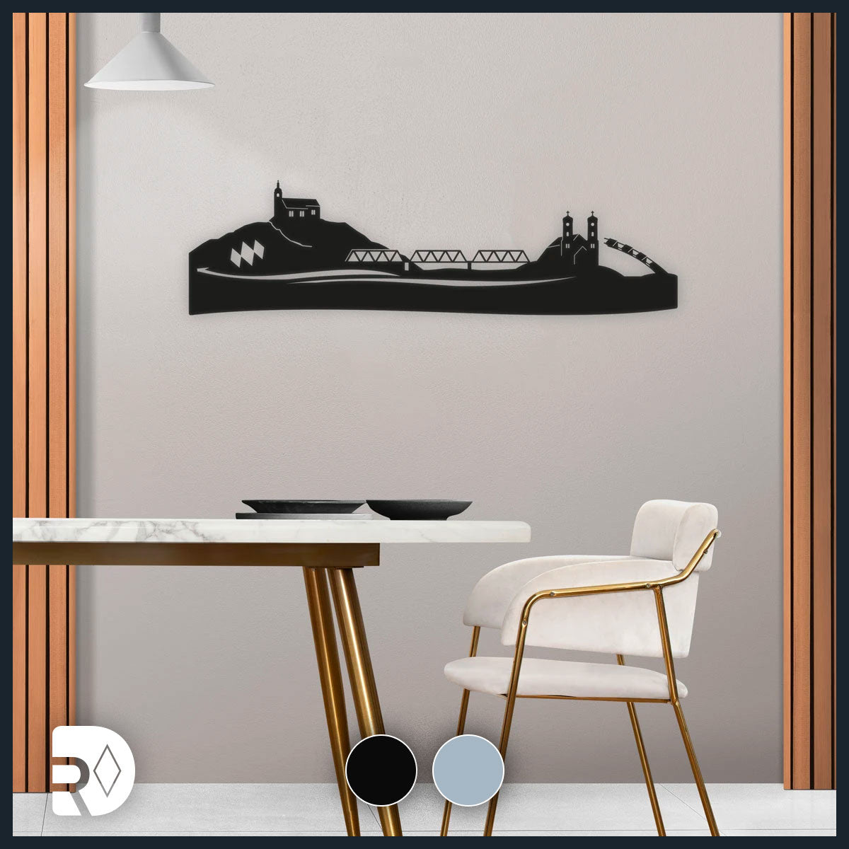 Wandbild Stadt Bogen [80 cm]